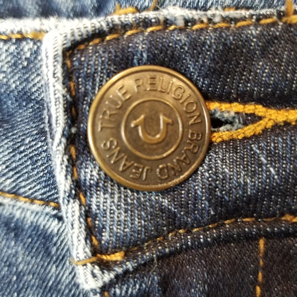 True Religion Women's Billie Mid Rise Straight Leg Jeans Medium Wash Size 30 - Picture 9 of 10